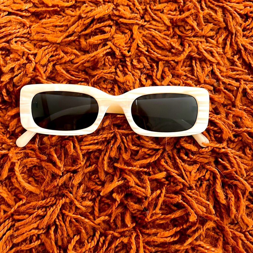 White Y2K sunglasses